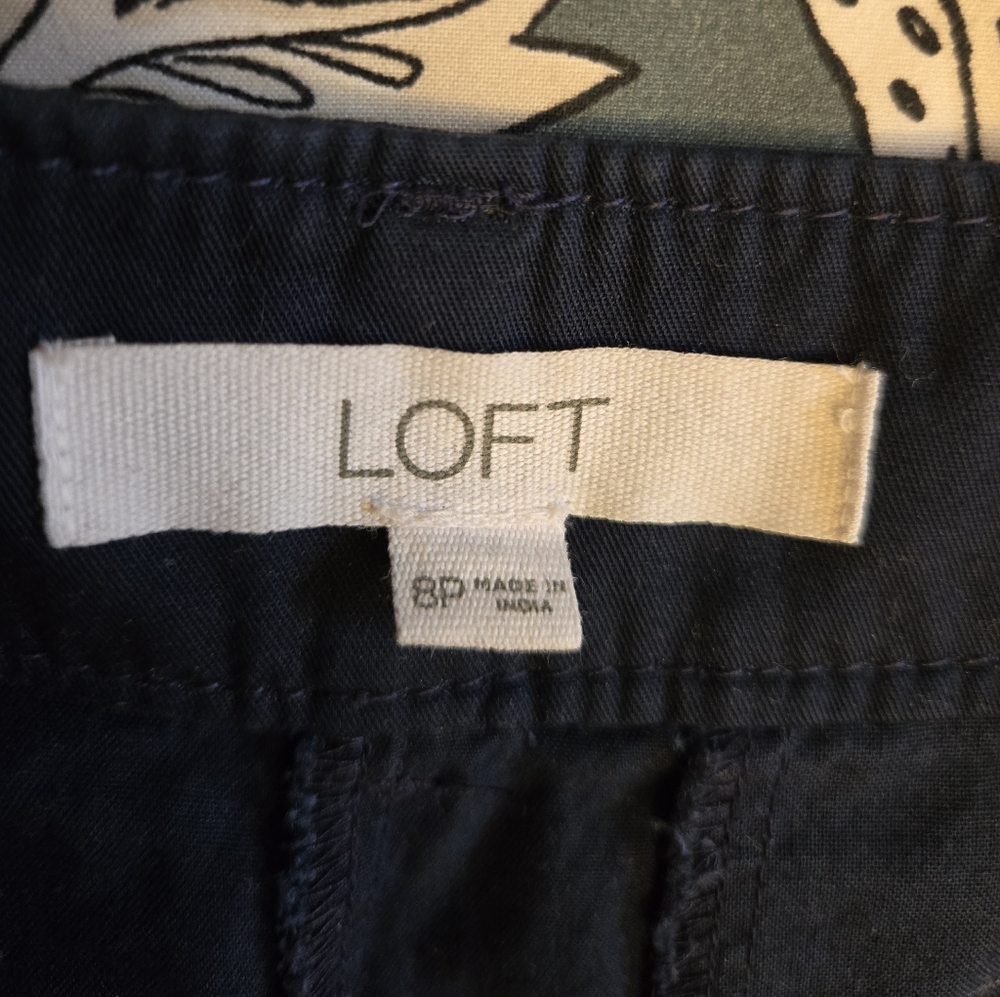 LOFT Navy Blue Petite Wide Leg Pants